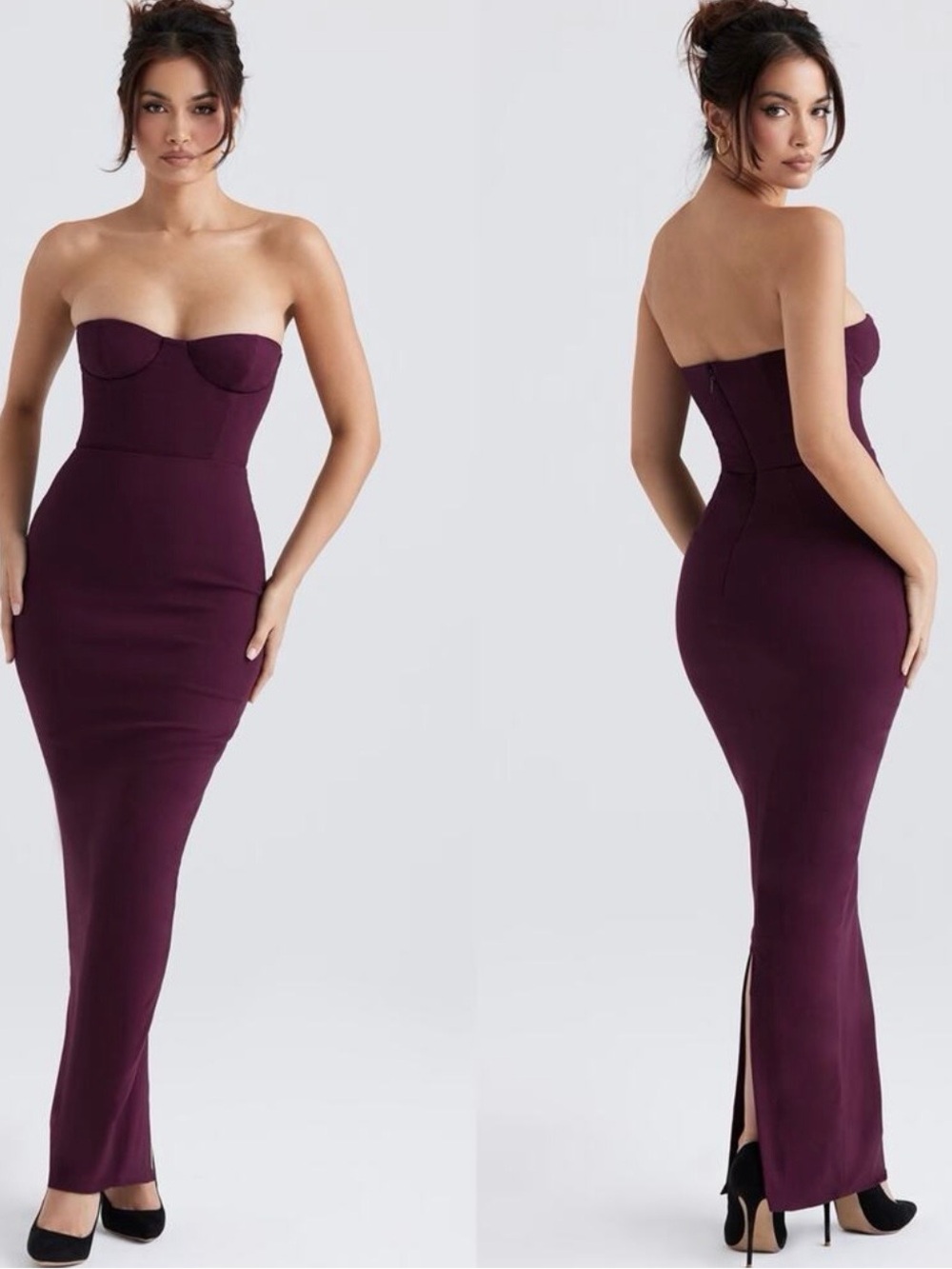 House of CB Grape Strapless Corset Maxi Dress - Sz - L+ - Picture 13 of 13